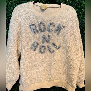 Judith March Cozy Bling Rock N Roll Sweatshirt